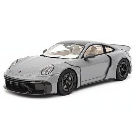 [VIP] 1:18 Porsche 2024 911 Turbo S Brabus Rocket 900R Glossy Gray Model Car Resin