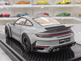 [VIP] 1:18 Porsche 2024 911 Turbo S Brabus Rocket 900R glanzend grijs modelauto Hars