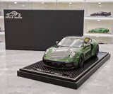 [VIP] 1:18 Porsche 2024 911 Turbo S Brabus Rocket 900R Glossy verde modellino di auto resina