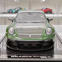 [VIP] 1:18 Porsche 2024 911 Turbo S Brabus Rocket 900R Glossy Green Model Car Resin