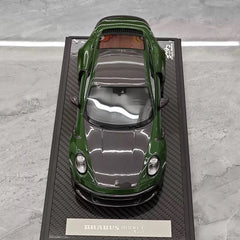 [VIP] 1:18 Porsche 2024 911 Turbo S Brabus Rocket 900R Glossy Green Model Car Resin