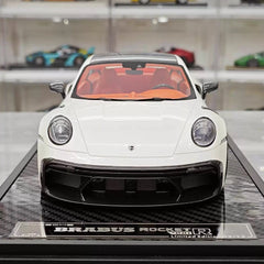 [VIP] 1:18 Porsche 2024 911 Turbo S Brabus Rocket 900R Glossy bianco modellino di auto resina