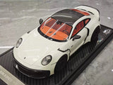 [VIP] 1:18 Porsche 2024 911 Turbo S Brabus Rocket 900R Glossy White Model Car Resin