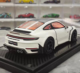 [VIP] 1:18 Porsche 2024 911 Turbo S Brabus Rocket 900R Glossy White Model Car Resin