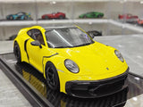 [VIP] 1:18 Porsche 2024 911 Turbo S Brabus Rocket 900R Glossy Yellow Model Car Resin