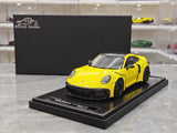 [VIP] 1:18 Porsche 2024 911 Turbo S Brabus Rocket 900R Glossy Yellow Model Car Resin