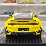 [VIP] 1:18 Porsche 2024 911 Turbo S Brabus Rocket 900R Glossy Yellow Model Car Resin