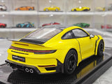[VIP] 1:18 Porsche 2024 911 Turbo S Brabus Rocket 900R Glossy Yellow Model Car Resin