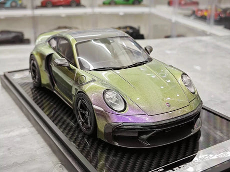 [VIP] 1:18 Porsche 2024 911 Turbo S Brabus Rocket 900R Gradient Model Car Resin