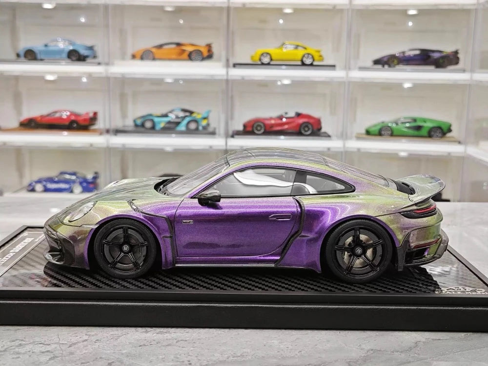 [VIP] 1:18 Porsche 2024 911 Turbo S Brabus Rocket 900R Gradient modellino di auto resina