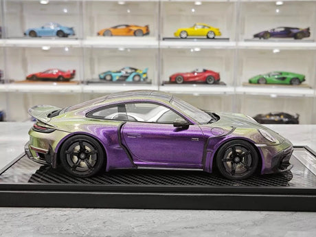 [VIP] 1:18 Porsche 2024 911 Turbo S Brabus Rocket 900R Gradient Model Car Resin