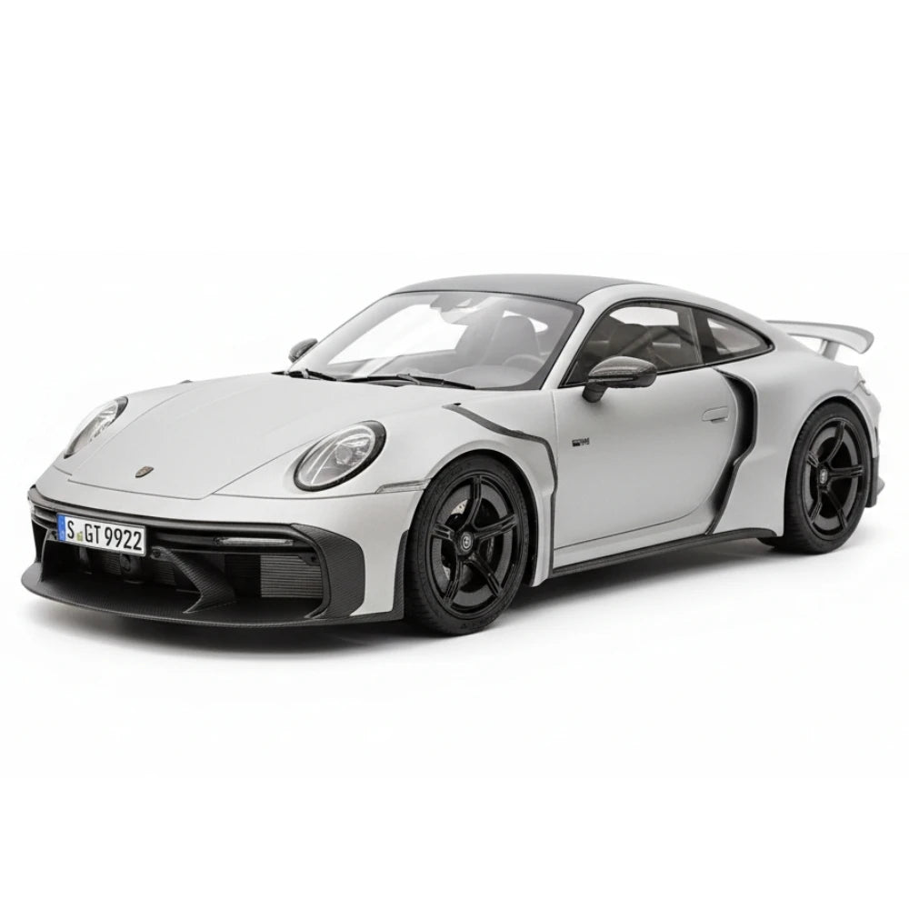 [VIP] 1:18 Porsche 2024 911 Turbo S Brabus Rocket 900R mat gris voiture miniature Resin