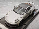 [VIP] 1:18 Porsche 2024 911 Turbo S Brabus Rocket 900R Matte grå modellbil resin
