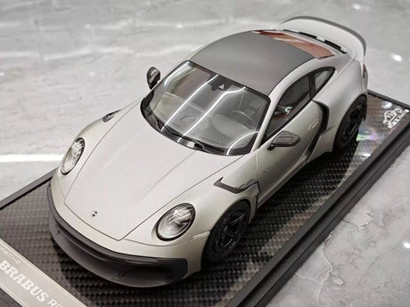 [VIP] 1:18 Porsche 2024 911 Turbo S Brabus Rocket 900R Matte Gray Model Car Resin