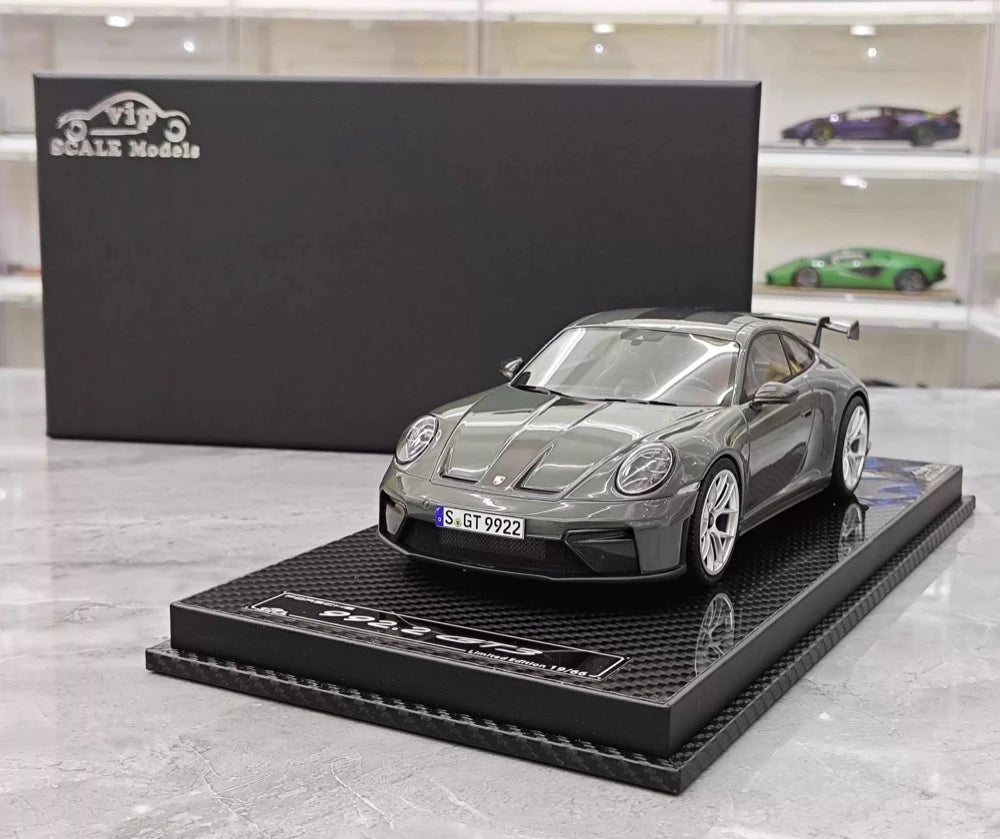 [VIP] 1:18 Porsche 2025 911 992.2 GT3 Glossy grigio modellino di auto resina