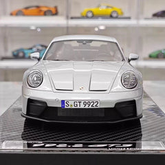 [VIP] 1:18 Porsche 2025 911 992.2 GT3 Touring Glossy Silver Model Car Resin