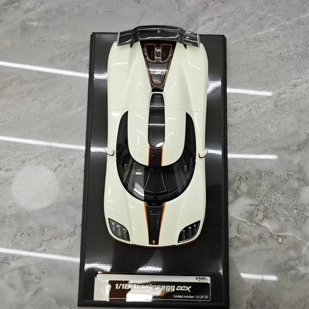 [VMB] 1:18 Koenigsegg 2006 CCX Night Glow Edition White Model Car Resin