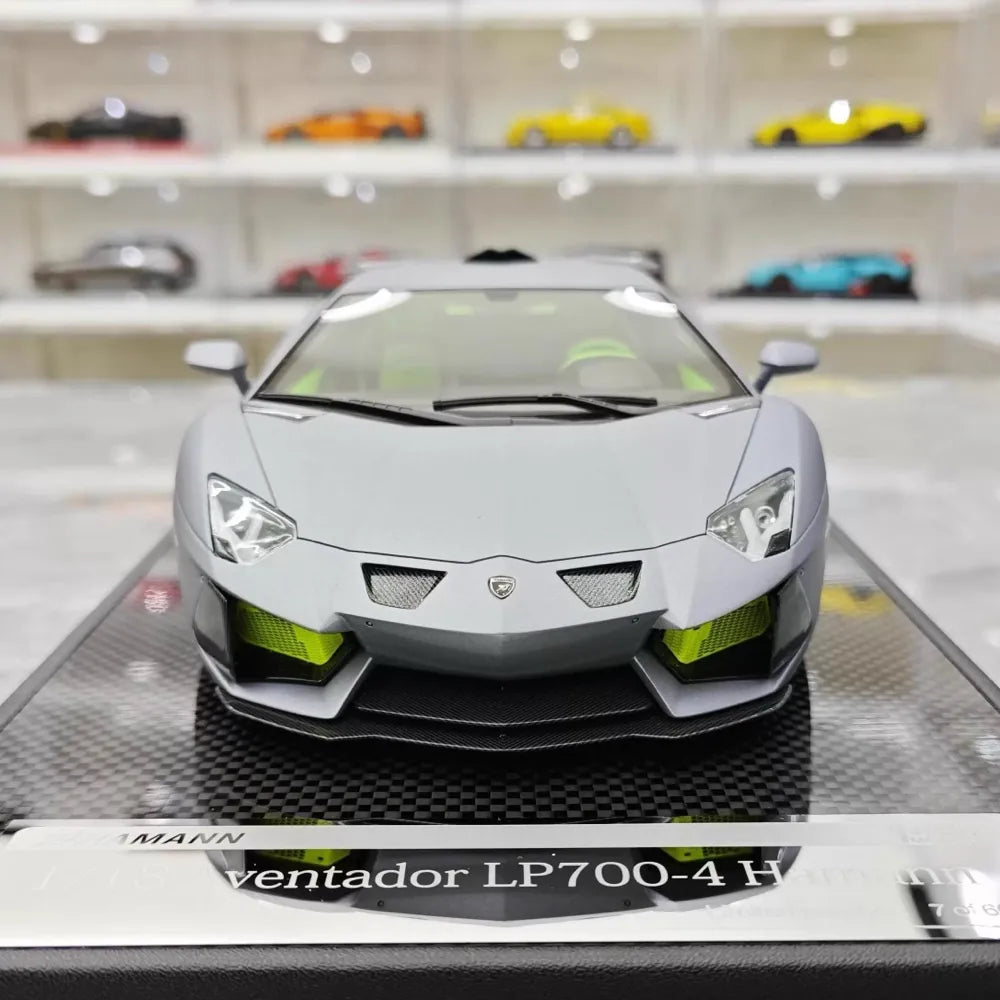 [VMB] 1:18 Lamborghini 2012 Aventador LP700-4 Hamann grigio modellino di auto resina