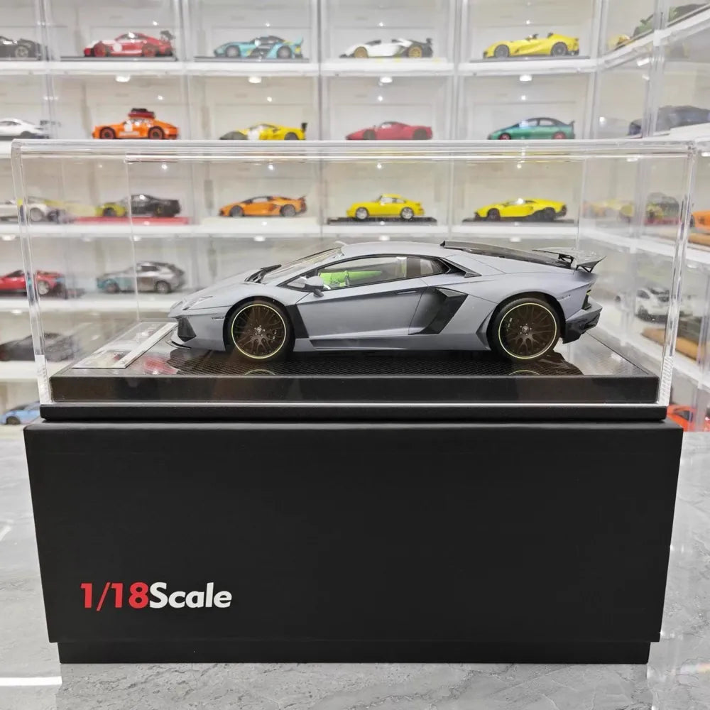 [VMB] 1:18 Lamborghini 2012 Aventador LP700-4 Hamann grigio modellino di auto resina