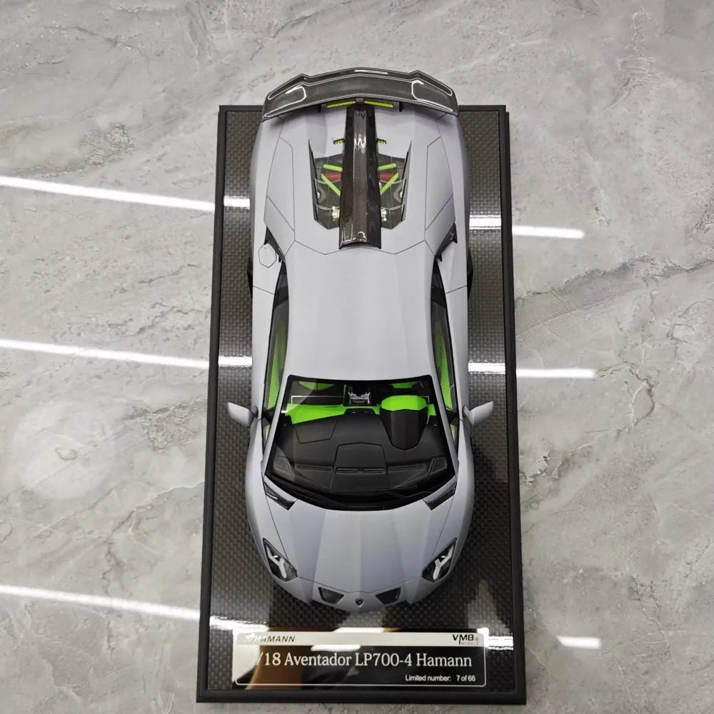 [VMB] 1:18 Lamborghini 2012 Aventador LP700-4 Hamann grigio modellino di auto resina