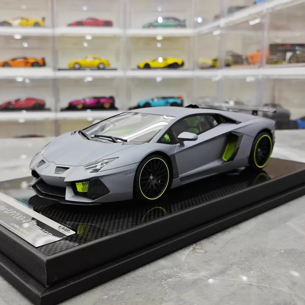 [VMB] 1:18 Lamborghini 2012 Aventador LP700-4 Hamann grigio modellino di auto resina