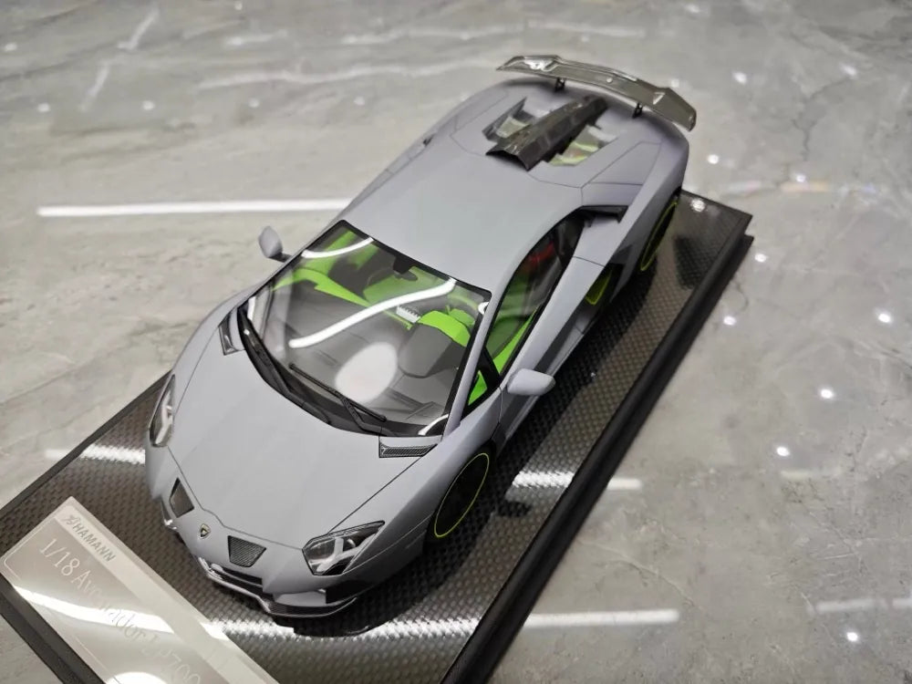 [VMB] 1:18 Lamborghini 2012 Aventador LP700-4 Hamann grigio modellino di auto resina
