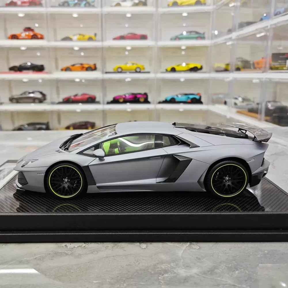 [VMB] 1:18 Lamborghini 2012 Aventador LP700-4 Hamann grigio modellino di auto resina