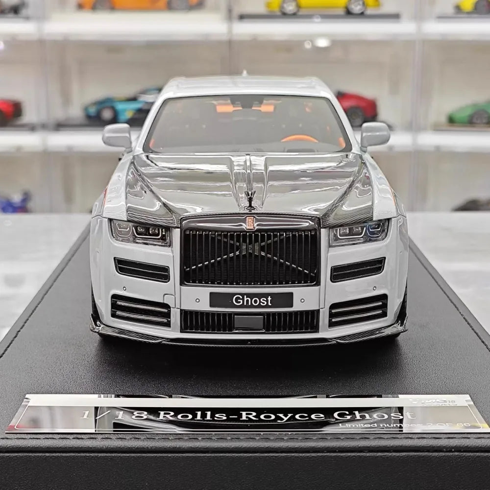 [VMB] 1:18 Rolls-Royce 2021 Ghost Gray & Black Model Car Resin