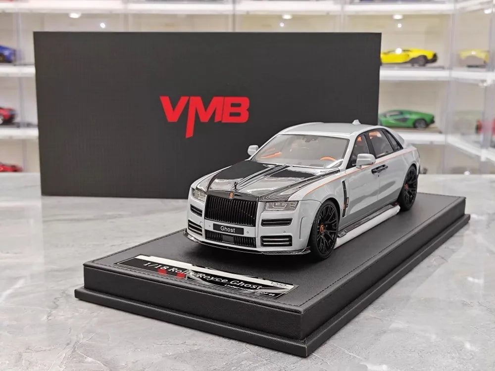 [VMB] 1:18 Rolls-Royce 2021 Ghost Gray & Black Model Car Resin
