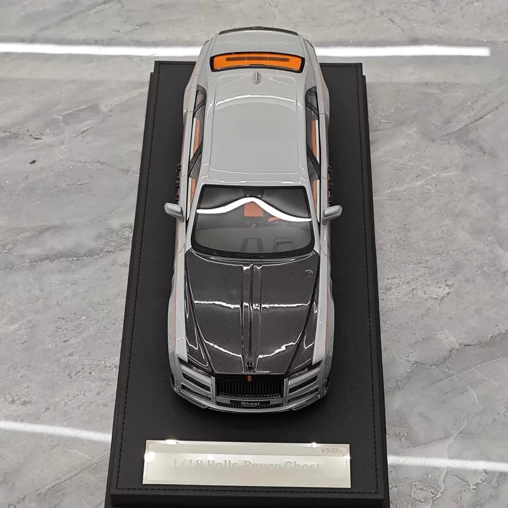 [VMB] 1:18 Rolls-Royce 2021 Ghost Gray & Black Model Car Resin