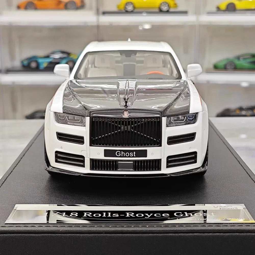 [VMB] 1:18 Rolls-Royce 2021 Ghost White & Black Model Car Resin