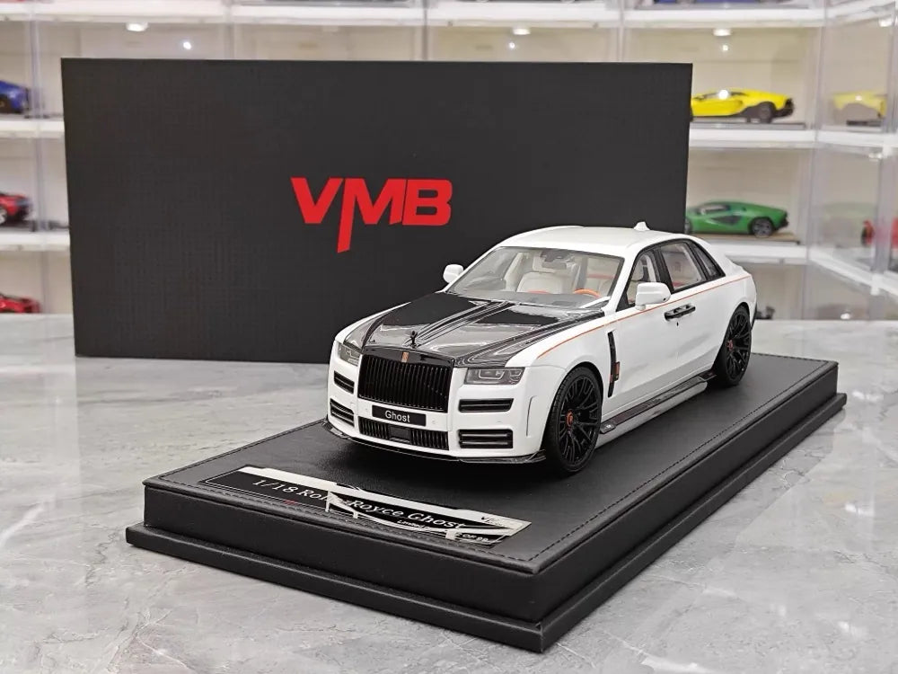 [VMB] 1:18 Rolls-Royce 2021 Ghost White & Black Model Car Resin
