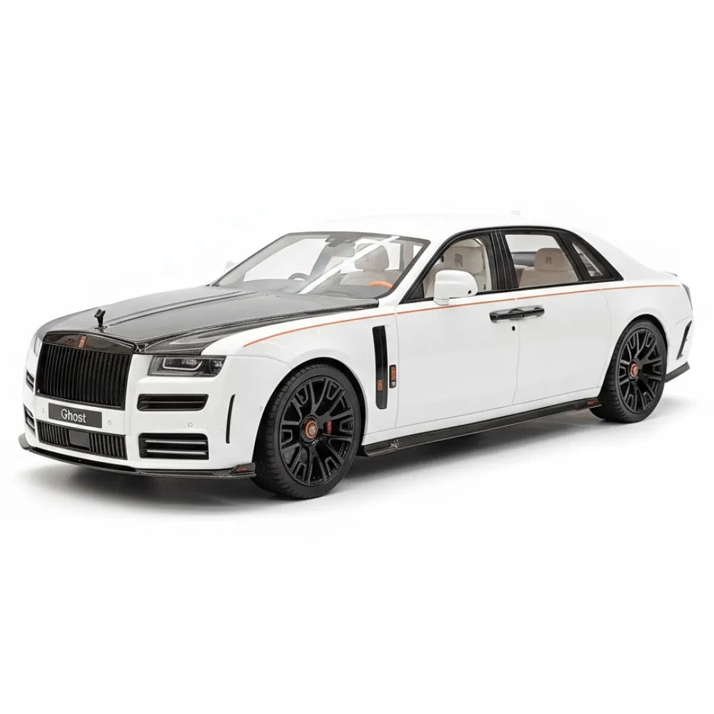 [VMB] 1:18 Rolls-Royce 2021 Ghost White & Black Model Car Resin