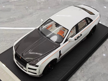 [VMB] 1:18 Rolls-Royce 2021 Ghost White & Black Model Car Resin