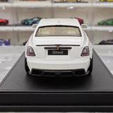 [VMB] 1:18 Rolls-Royce 2021 Ghost ホワイト & ブラック モデルカー レジン