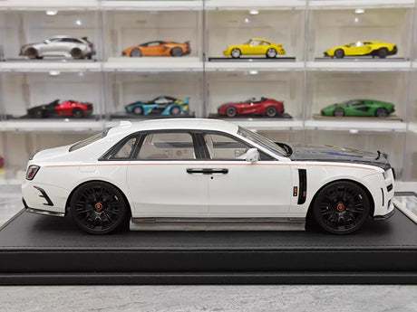 [VMB] 1:18 Rolls-Royce 2021 Ghost White & Black Model Car Resin