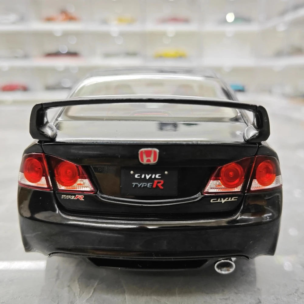 [WELL] 1:18 Honda 2007 Civic Type R FD2 Black Model Car Die-Cast