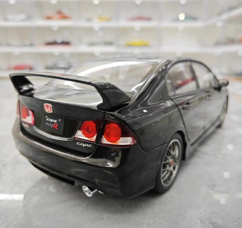 [WELL] 1:18 Honda 2007 Civic Type R FD2 Black Model Car Die-Cast