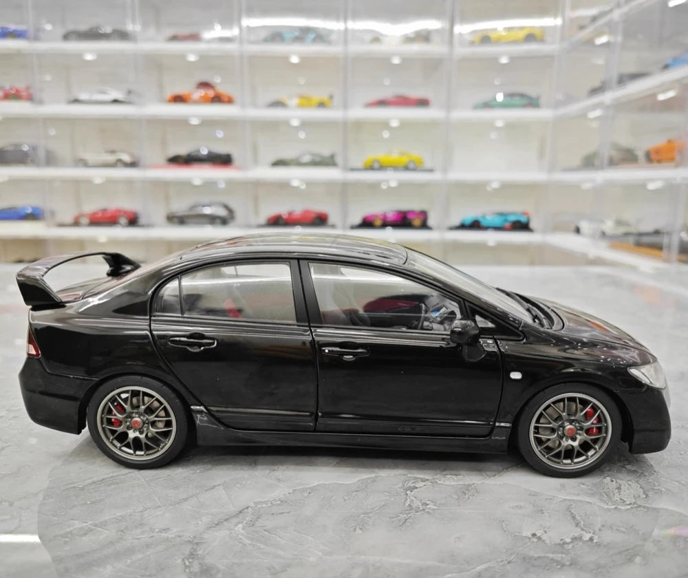 [WELL] 1:18 Honda 2007 Civic Type R FD2 Black Model Car Die-Cast