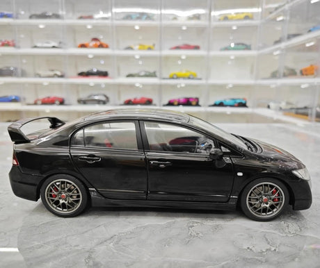 [WELL] 1:18 Honda 2007 Civic Type R FD2 Black Model Car Die-Cast