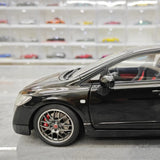 [WELL] 1:18 Honda 2007 Civic Type R FD2 Black Model Car Die-Cast