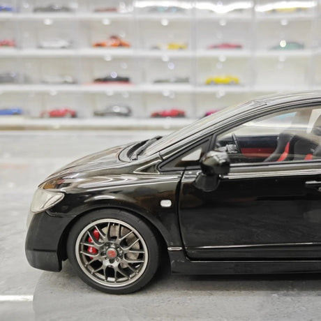 [WELL] 1:18 Honda 2007 Civic Type R FD2 Black Model Car Die-Cast