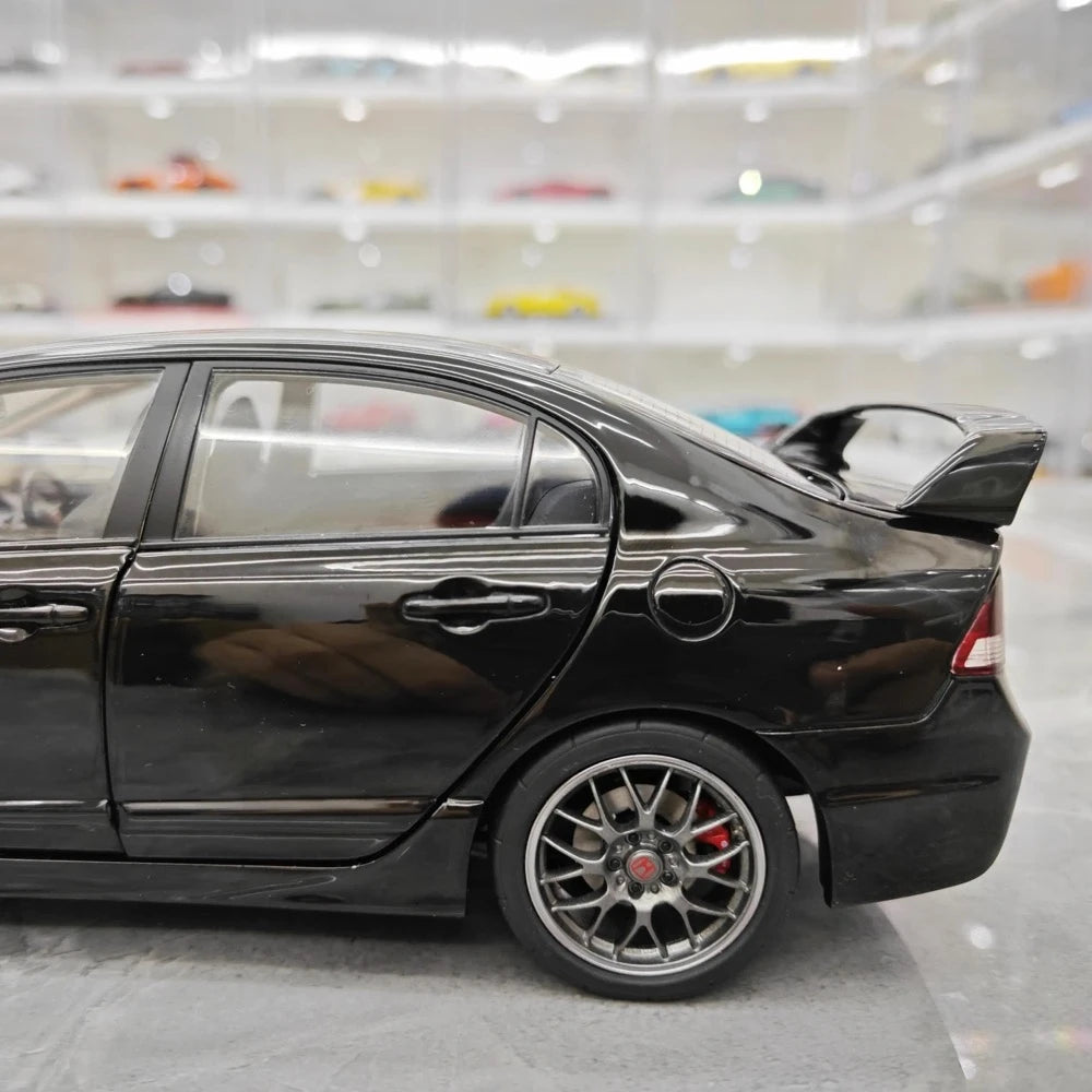 [WELL] 1:18 Honda 2007 Civic Type R FD2 Black Model Car Die-Cast