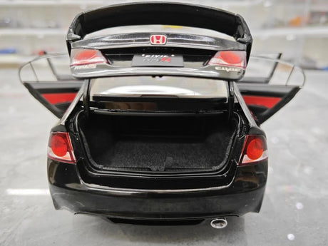 [WELL] 1:18 Honda 2007 Civic Type R FD2 Black Model Car Die-Cast