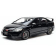 [WELL] 1:18 Honda 2007 Civic Type R FD2 Black Model Car Die-Cast