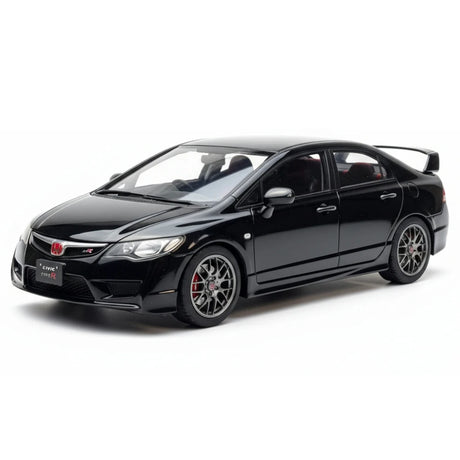 [WELL] 1:18 Honda 2007 Civic Type R FD2 Black Model Car Die-Cast