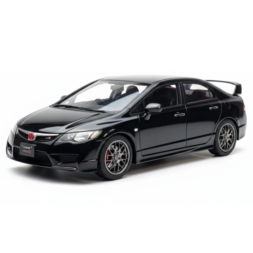 [WELL] 1:18 Honda 2007 Civic Type R FD2 Black Model Car Die-Cast