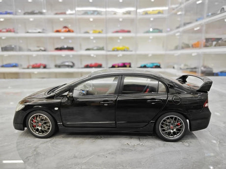 [WELL] 1:18 Honda 2007 Civic Type R FD2 Black Model Car Die-Cast