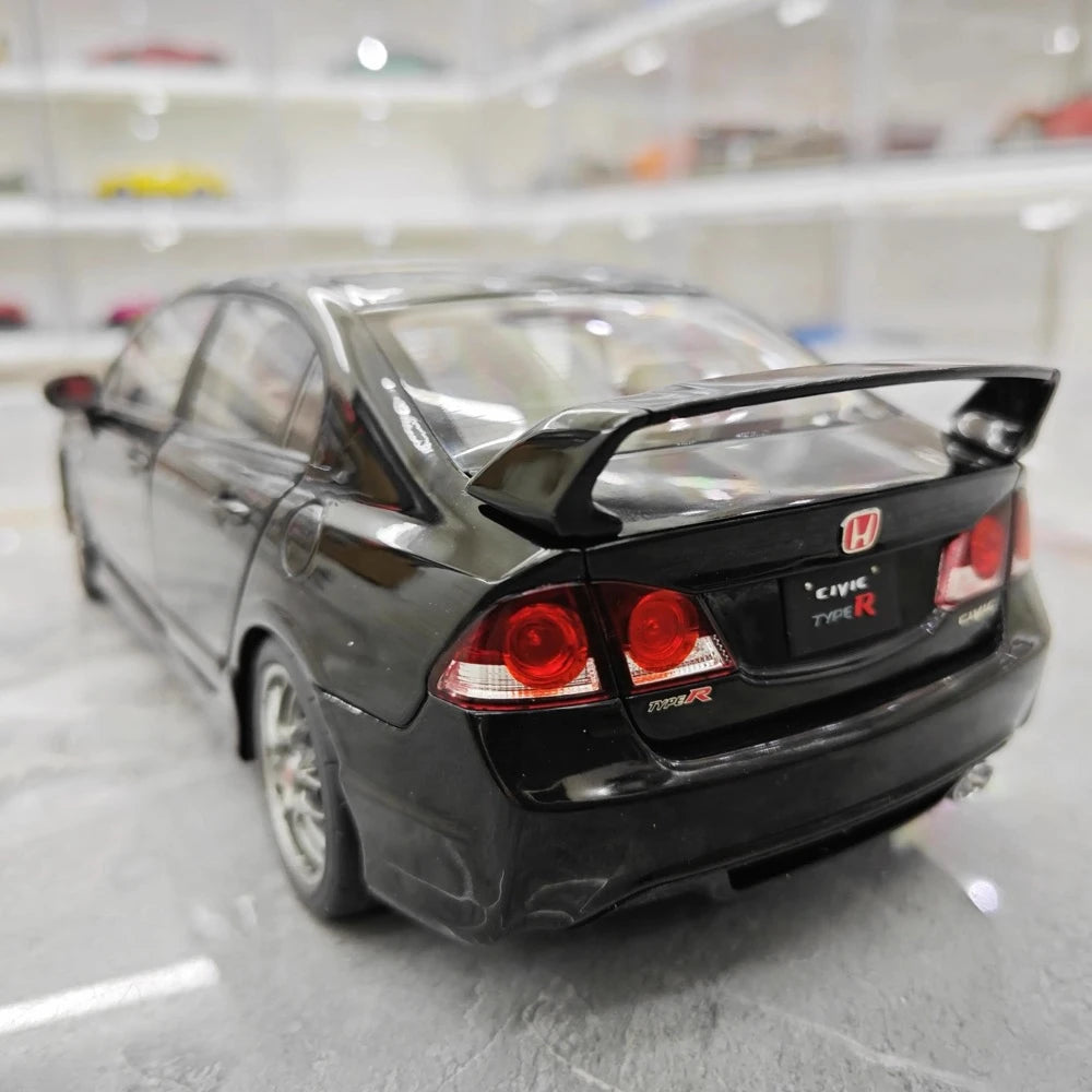 [WELL] 1:18 Honda 2007 Civic Type R FD2 Black Model Car Die-Cast