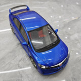 [WELL] 1:18 Honda 2007 Civic Type R FD2 Blue Model Car Die-Cast
